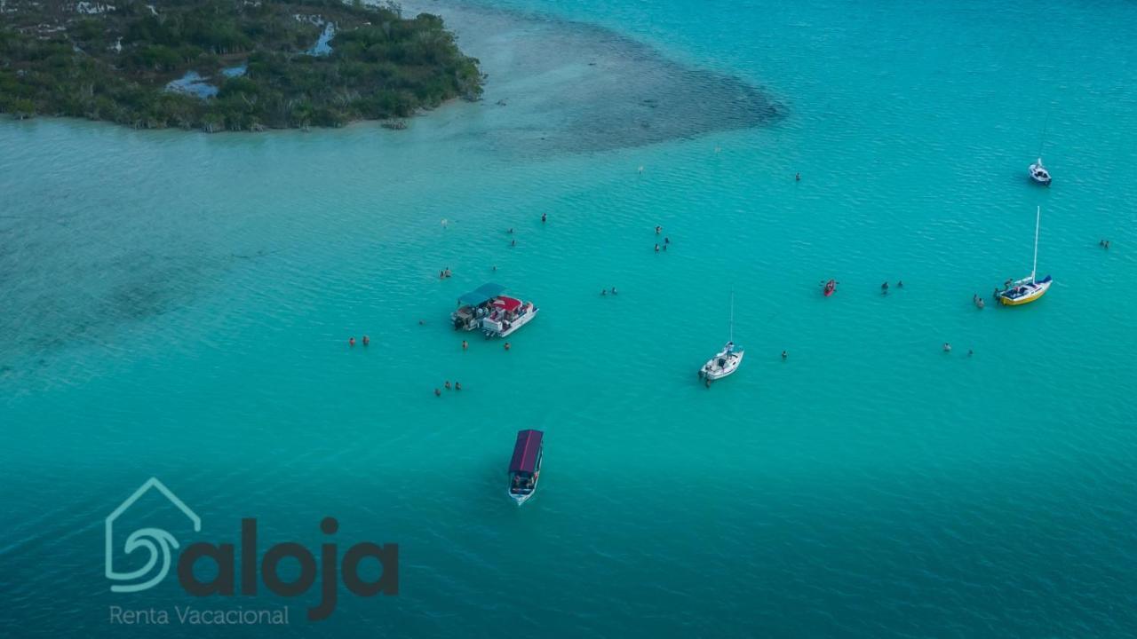 Villa Xtohil With Private Access To The Magic 7 Colors Lagoon Bacalar Exteriör bild