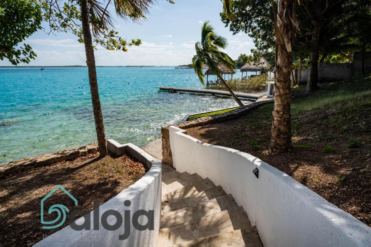 Villa Xtohil With Private Access To The Magic 7 Colors Lagoon Bacalar Exteriör bild