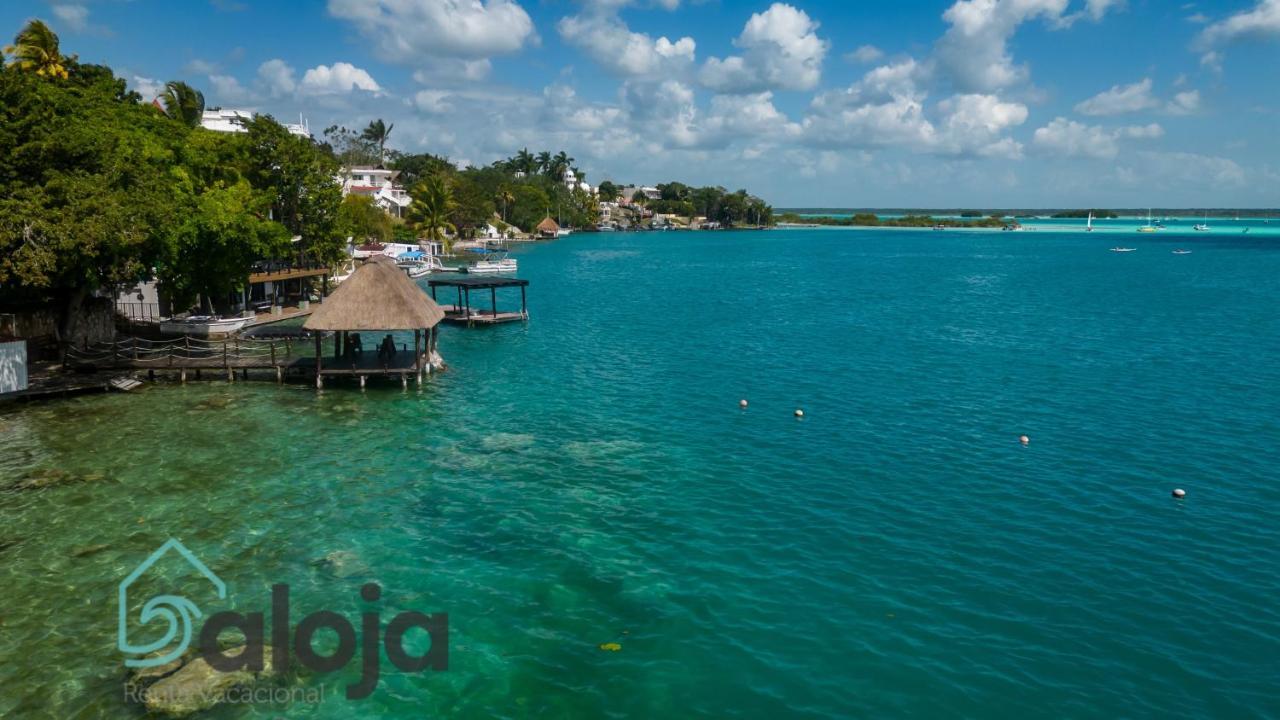 Villa Xtohil With Private Access To The Magic 7 Colors Lagoon Bacalar Exteriör bild