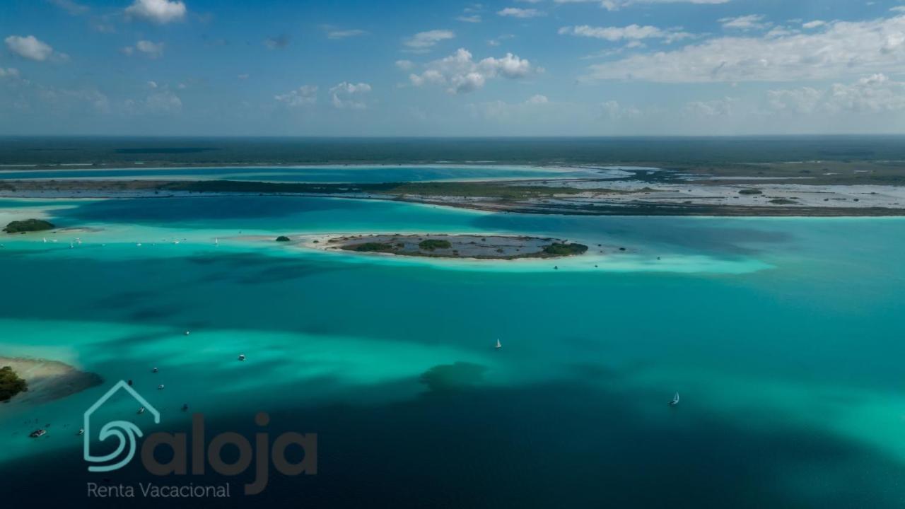 Villa Xtohil With Private Access To The Magic 7 Colors Lagoon Bacalar Exteriör bild